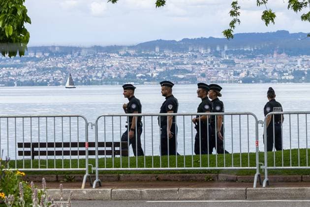 Frankreich, Vorbereitungen vor G7-Gipfel in Evian-les-Bains