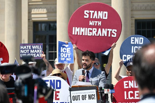 USA, Protest gegen ICE-Detention Center in Charlotte, North Carolina