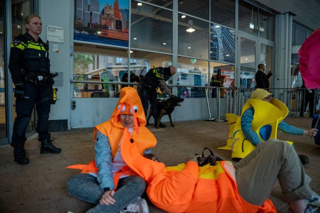 Niederlande, Extinction Rebellion Protest in Rotterdam