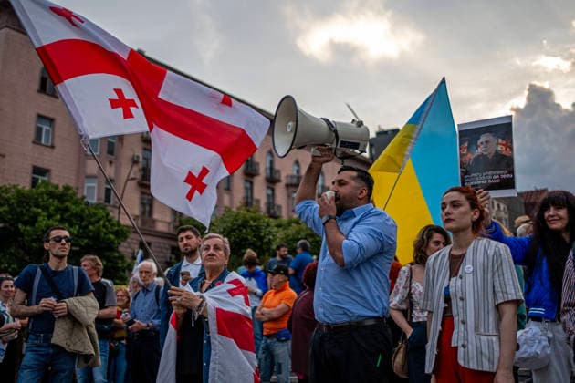 Georgien, Proteste gegen die Regierung in Tiflis