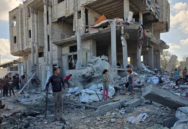 Nahostkonflikt, Gaza, Schäden nach israelischem Luftangriff auf Khan Younis