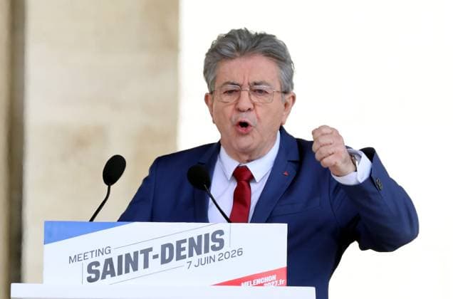 Frankreich, Jean Luc Melenchon Wahlkampfauftakt zur Präsidentschaft 2027 in Saint-Denis