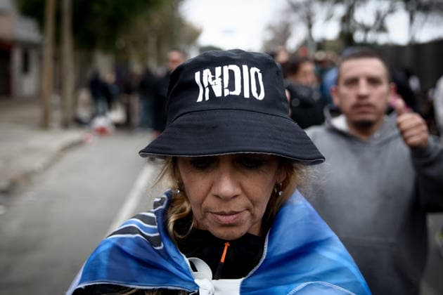 Argentinien, Trauer um Indio Solari in Buenos Aires