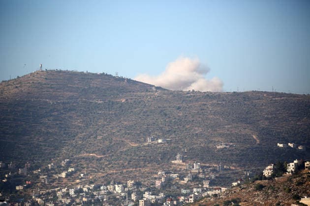 Krieg in Nahost, Israel, Rauch über Itamar