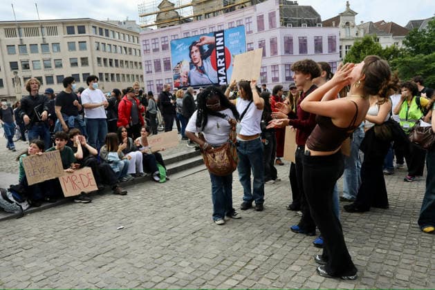 Belgien, Proteste gegen Bildungsreform in Brüssel