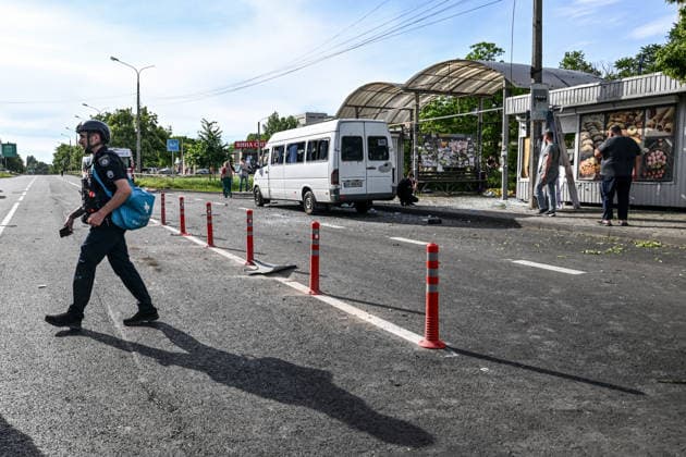 Ukraine-Krieg, Schäden durch russischen Angriff auf Saporischschja