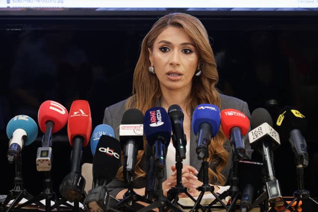 Armenien, Gohar Melojan Pressekonferenz in Jerewan