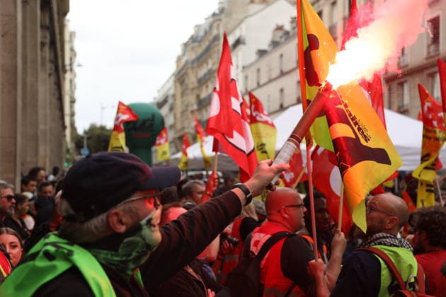 Frankreich, Streik der Eisenbahner SNCF in Paris