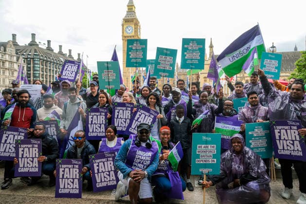 Großbritannien, UNISON Visa Protest in London