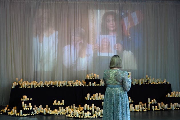 USA, Washington, Pop-up-Ausstellung Trump und Epstein Memorial Reading Room