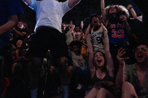 USA, Knicks Watchparty NBA Playoffs in New York City