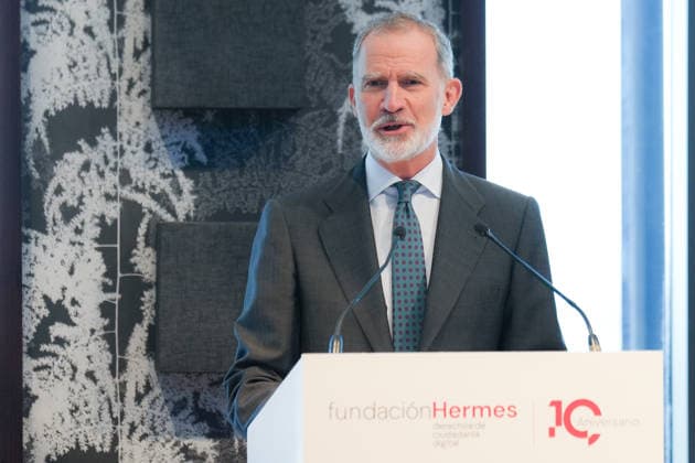 Royals, König Felipe von Spanien leitet die Feierlichkeiten zum 10-jährigen Bestehen der Hermes-Stiftung in Madrid
