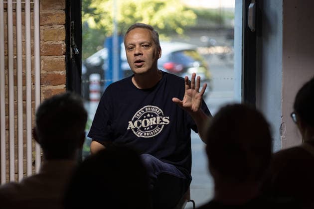 Berlin, Wladimir Milow während Diskussionsrunde