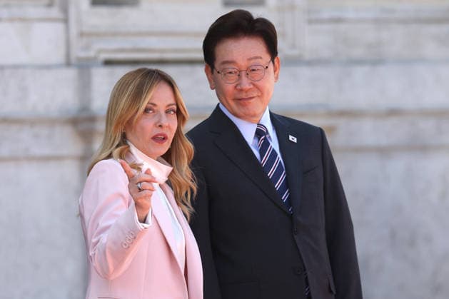 Italien, Giorgia Meloni trifft Lee Jae Myung in Rom