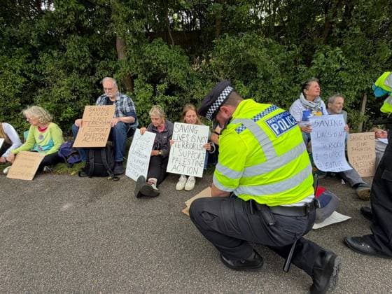 Großbritannien, Protest vor Gericht zur Unterstützung von Palestine Action in London