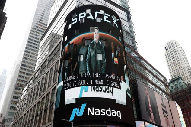 USA, SpaceX an der Börse gestartet, Eindrücke vom Times Square in New York