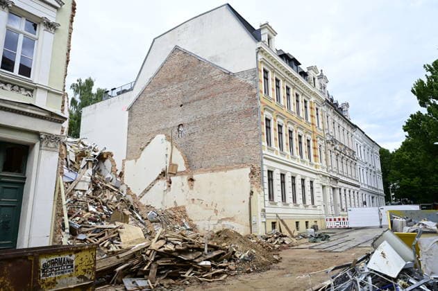 Sachsen, Eingestürztes Wohnhaus in Görlitz