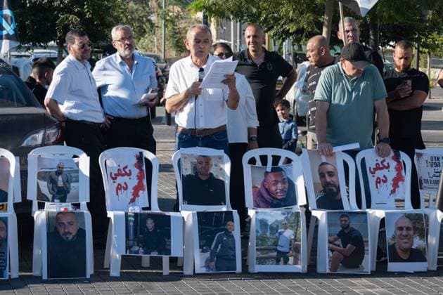 Israel, Demonstration gegen organisierte Gewalt gegen arabische Gemeinschaften in Lod