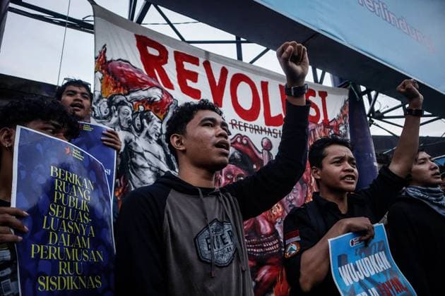 Indonesien, Studierendenprotest gegen Maßnahmen der Regierung in Yogyakarta