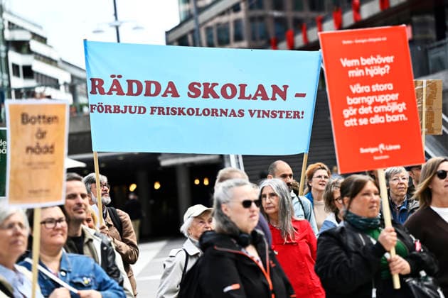 Schweden, Demonstration gegen Kürzungen im Bildungswesen in Stockholm