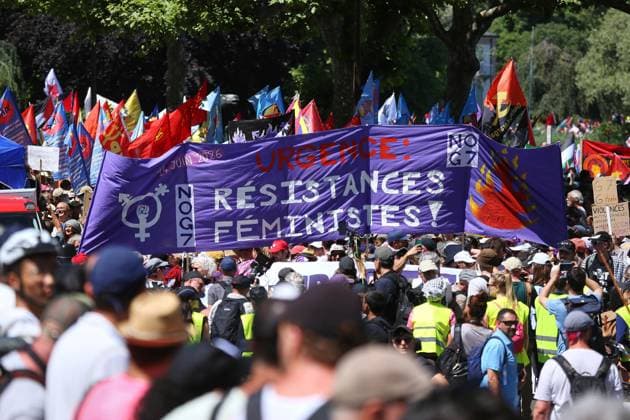 Frankreich, Protest gegen G7-Gipfel im benachbarten Evian-les-Bains in Genf