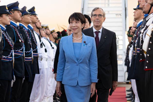 Italien, Sanae Takaichi Ankunft in Rom