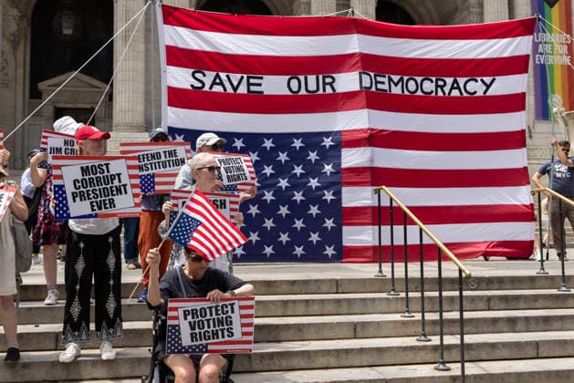 USA, Protest gegen Donald Trump in New York