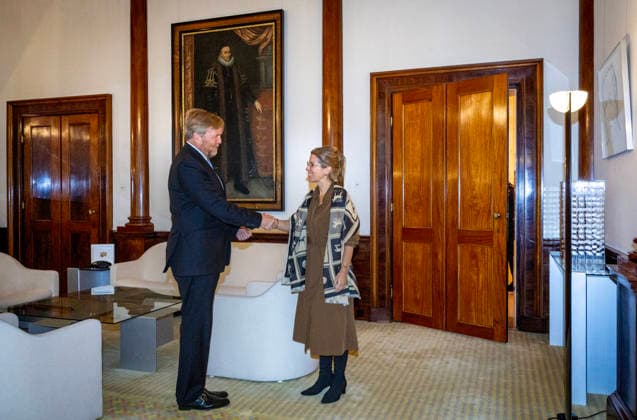 Royals, Niederlande, König Willem-Alexander empfängt die Staatssekretärin für Justiz und Sicherheit Claudia van Bruggen