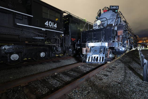 USA, Union Pacific feiert den 250. Geburtstag der USA mit einer Tour der Dampflokomotive Big Boy in Scranton
