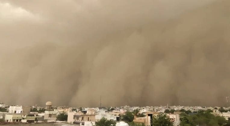 Indien, Sandsturm in Churu