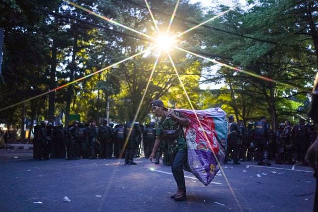Indonesien, Studenten protestieren in Bandung