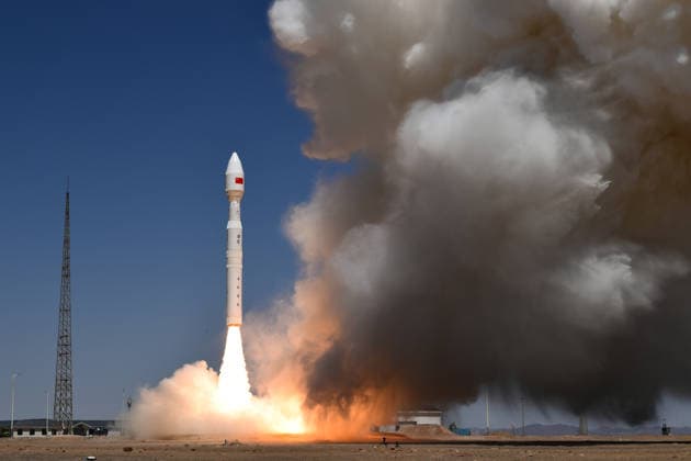 China, Start einer Lijian-1 Y14 Rakete in Jiuquan