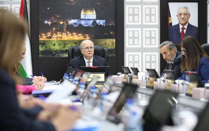 Westjordanland, Mohammad Mustafa leitet Sitzung in Ramallah