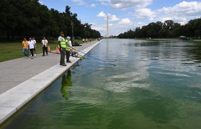 USA, Umgestaltung des Lincoln Memorial Reflecting Pools in Washington