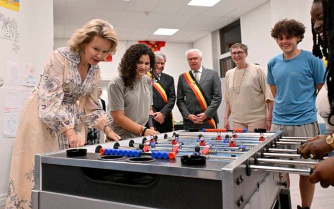 Royals, Belgien, Königin Mathilde besucht Klinik in De Haan