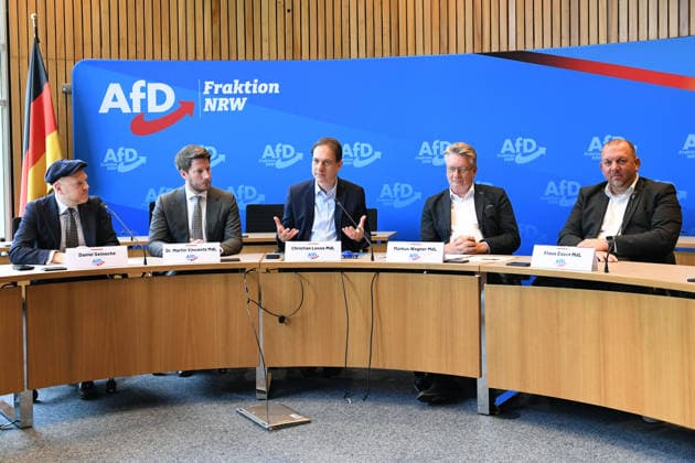 NRW, Pressekonferenz der AfD-Fraktion im Landtag Düsseldorf