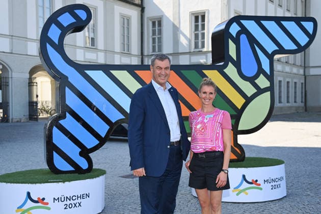 Bayern, Pressetermin zur Olympiabewerbung von München
