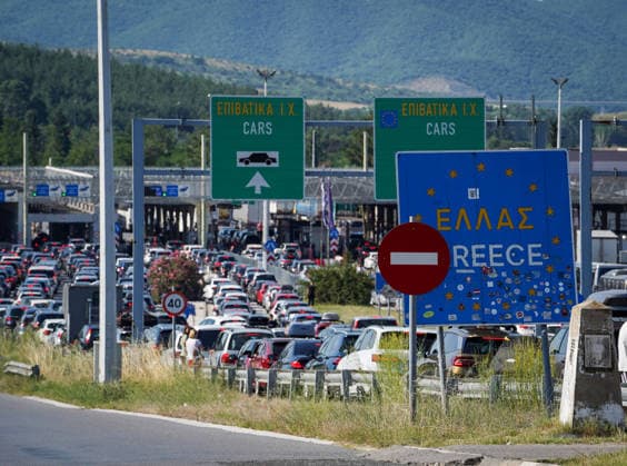 Nordmazedonien, Stau am Grenzübergang Gevgelija