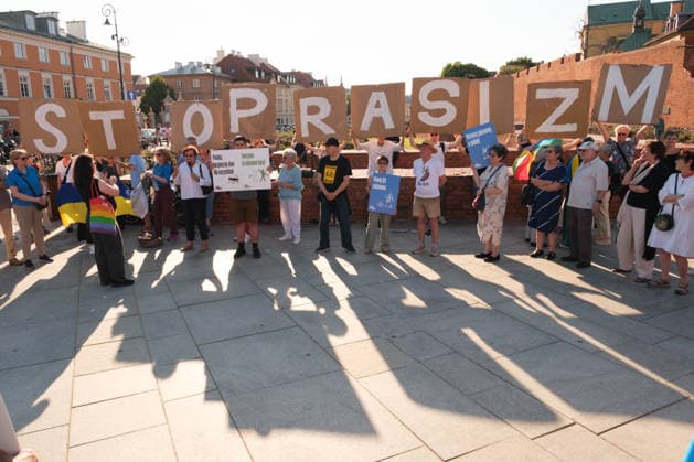 Polen, Pro-migrantische Demonstration in Warschau