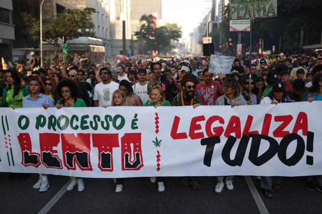 Brasilien, Demonstration für Cannabis-Legalisierung in Sao Paulo