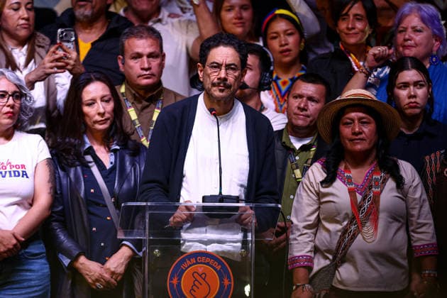 Präsidentschaftswahlen in Kolumbien, Ivan Cepeda Wahlparty nach Stichwahl in Bogota