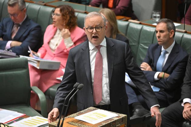 Australien, Fragestunde mit Anthony Albanese im Parlament in Canberra