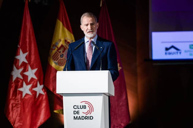 Royals, König Felipe von Spanien leitet jährlichen politischen Dialog des Club de Madrid