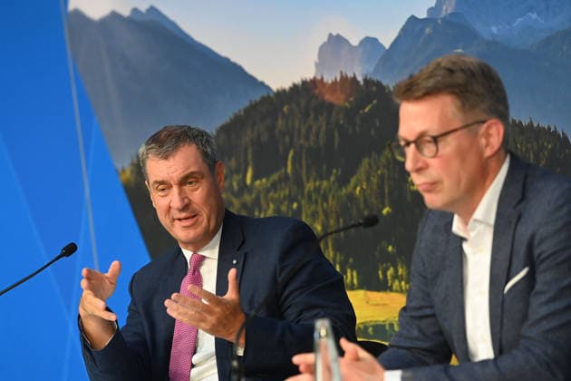Bayern, Pressekonferenz nach Kabinettssitzung der Staatsregierung in München