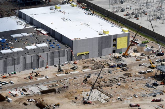 USA, Bau des Microsoft Fairwater Data Center in Mount Pleasant, Wisconsin