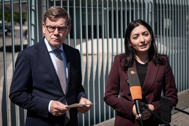Berlin, Johann Wadephul und Alabali Radovan Pressekonferenz