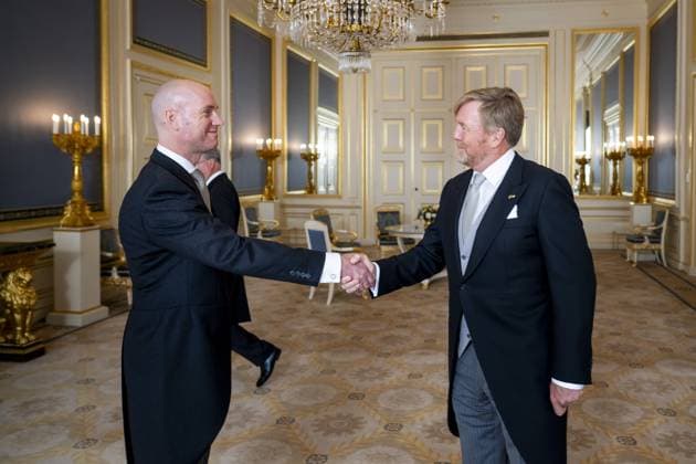 Royals, König WIllem-Alexander der Niederlande empfängt Alexander Bosman in Den Haag