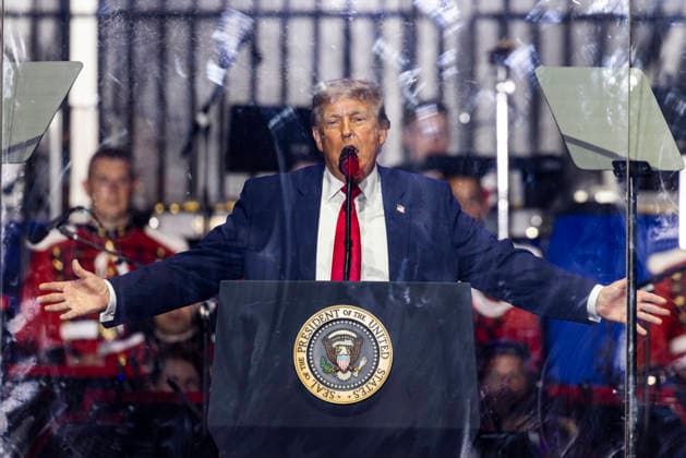 USA, Donald Trump eröffnet US-Jubiläumsfeiern in Washington