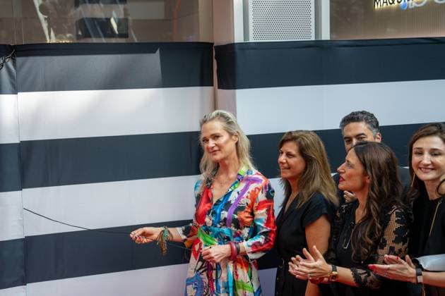 Royals, Belgien, Prinzessin Delphine eröffnet Geschäft in Einkaufszentrum in Brüssel