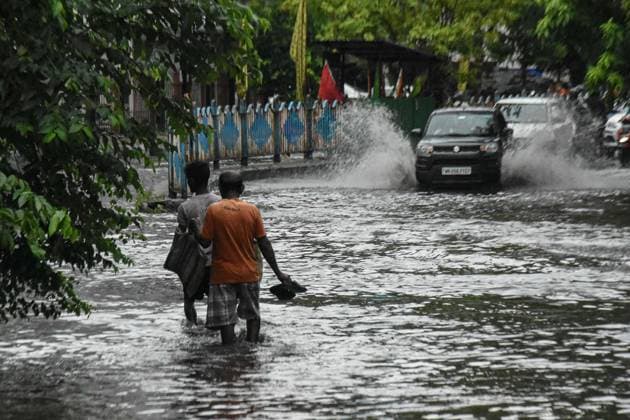 Indien, Überschwemmungen nach Starkregen in Kolkata